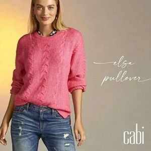 CAbi #4245 Elsa Cable Knit Sweater J